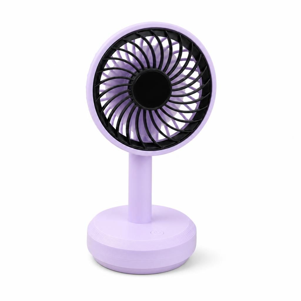 Mini Ventilator Portabil, , Model Compact si Portabil, Alimentare Reincarcabila Type-C, Flux de Aer Racoritor, Utilizare Usoara si Confort in Zilele Calduroase, Ideal pentru Birou, Camera, Masina, Calatorii si Vara, Dimensiuni 17 cm, Mov