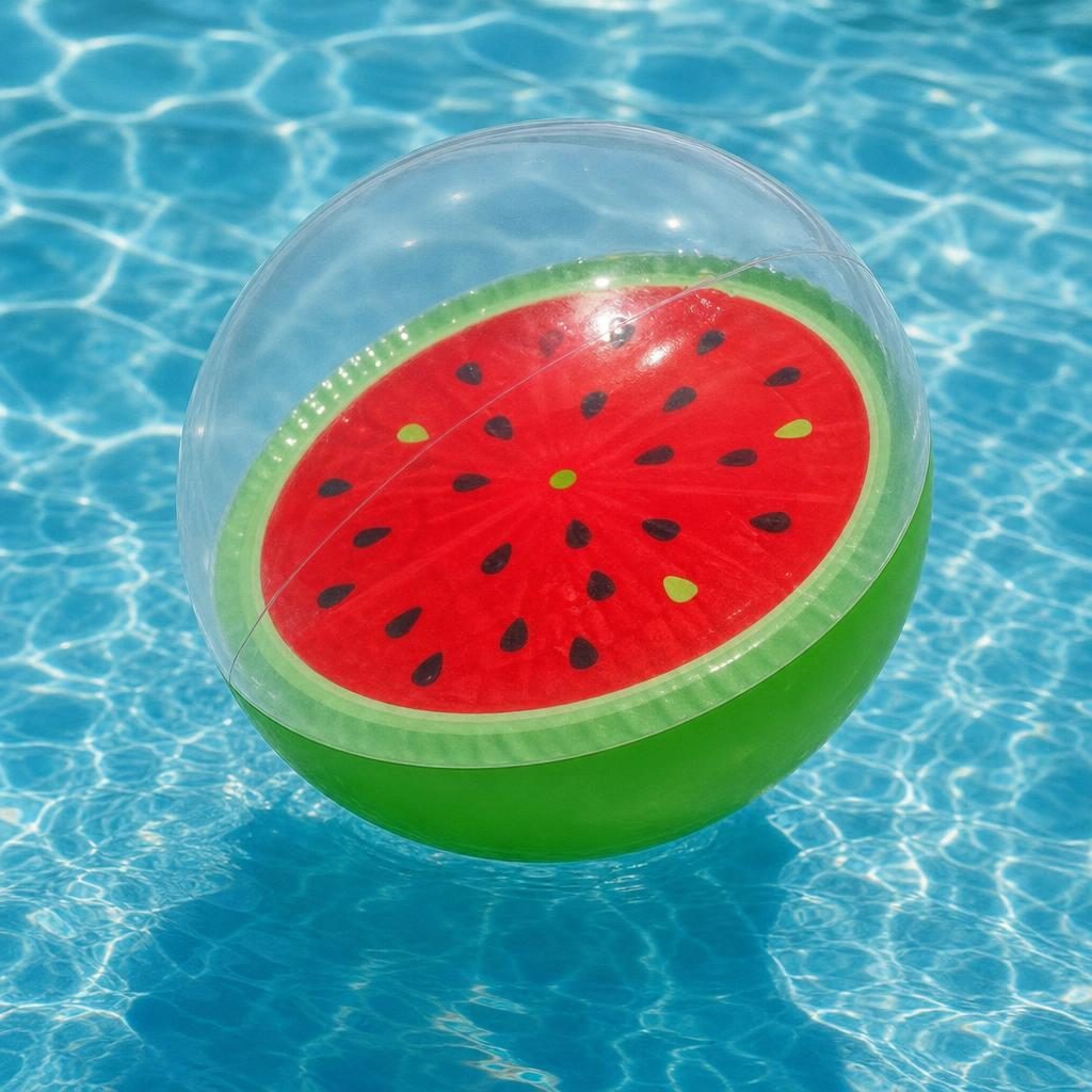 Minge de Plaja Gonflabila, , Model Fructe, Material PVC si Structura Gonflabila, Confort pe Apa, Stabilitate si Distractie pentru Vara, Ideal pentru Piscina, Plaja, Vacante si Activitati Acvatice, Dimensiuni 40 cm, Multicolor 2