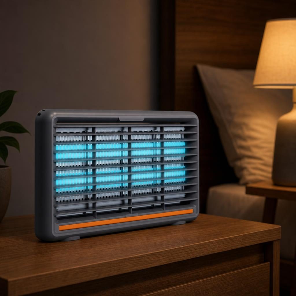 Lampa Anti-Tantari, , Model Practic pentru Utilizare Zilnica, Alimentare Electrica si Design Portabil, Protectie Impotriva Insectelor, Utilizare Practica si Confort Sporit, Ideal pentru Casa, Terasa, Curte, 21.5 x 35.5 cm, Gri 2