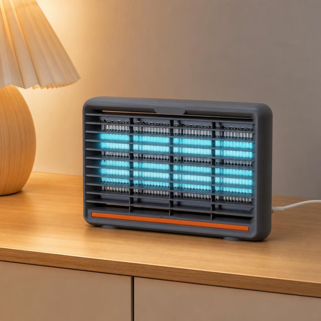 Lampa Anti-Tantari, , Model Practic pentru Utilizare Zilnica, Alimentare Electrica si Design Portabil, Protectie Impotriva Insectelor, Utilizare Practica si Confort Sporit, Ideal pentru Casa, Terasa, Curte, 24.6 x 45.5 cm, Gri 5