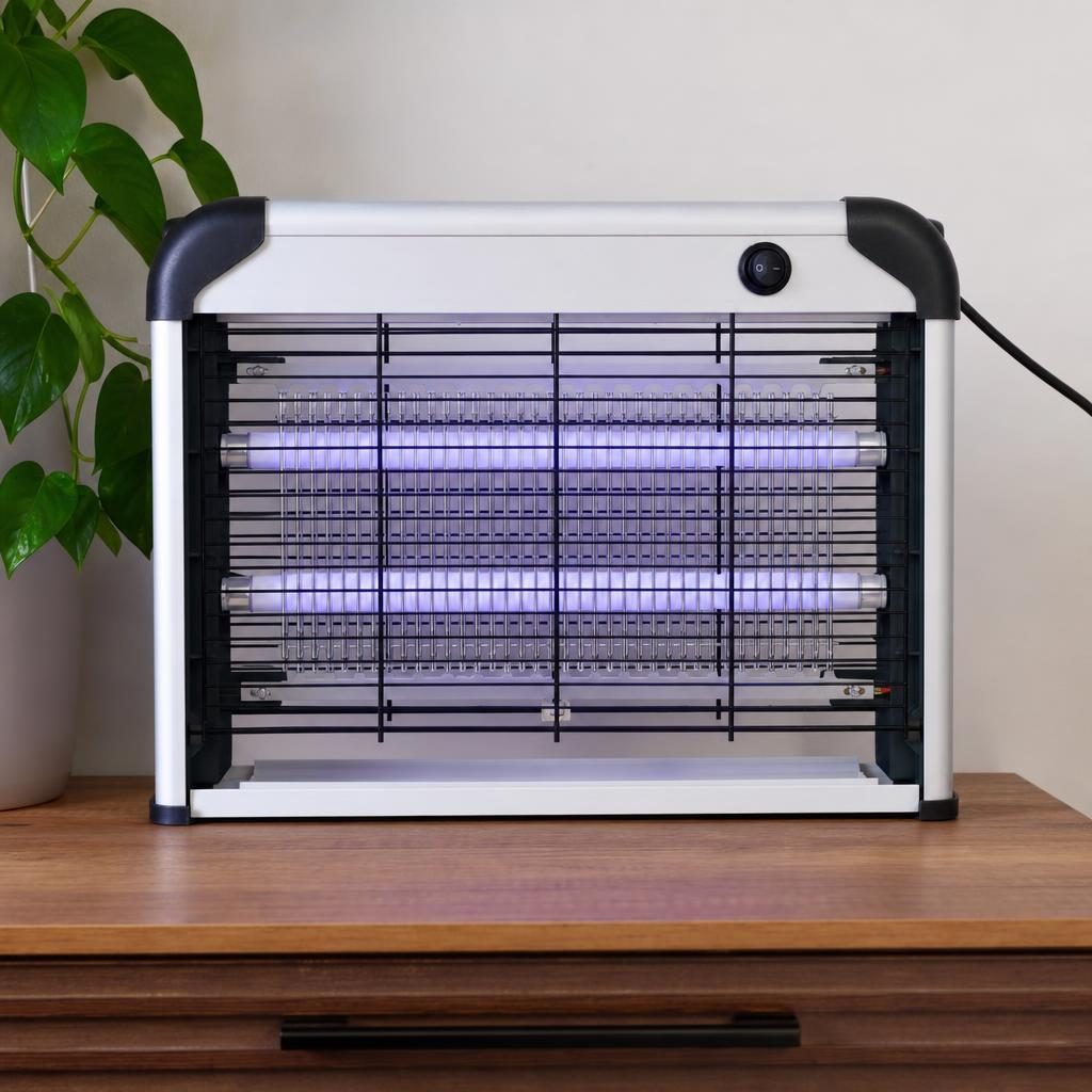 Lampa Anti-Tantari, , Model Practic pentru Utilizare Zilnica, Alimentare Electrica si Design Portabil, Protectie Impotriva Insectelor, Utilizare Practica si Confort Sporit, Ideal pentru Casa, Terasa, Curte, 26.5 x 27 cm, Alb 2