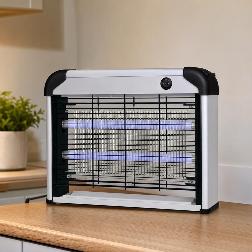 Lampa Anti-Tantari, , Model Practic pentru Utilizare Zilnica, Alimentare Electrica si Design Portabil, Protectie Impotriva Insectelor, Utilizare Practica si Confort Sporit, Ideal pentru Casa, Terasa, Curte, 26.5 x 39 cm, Alb 2