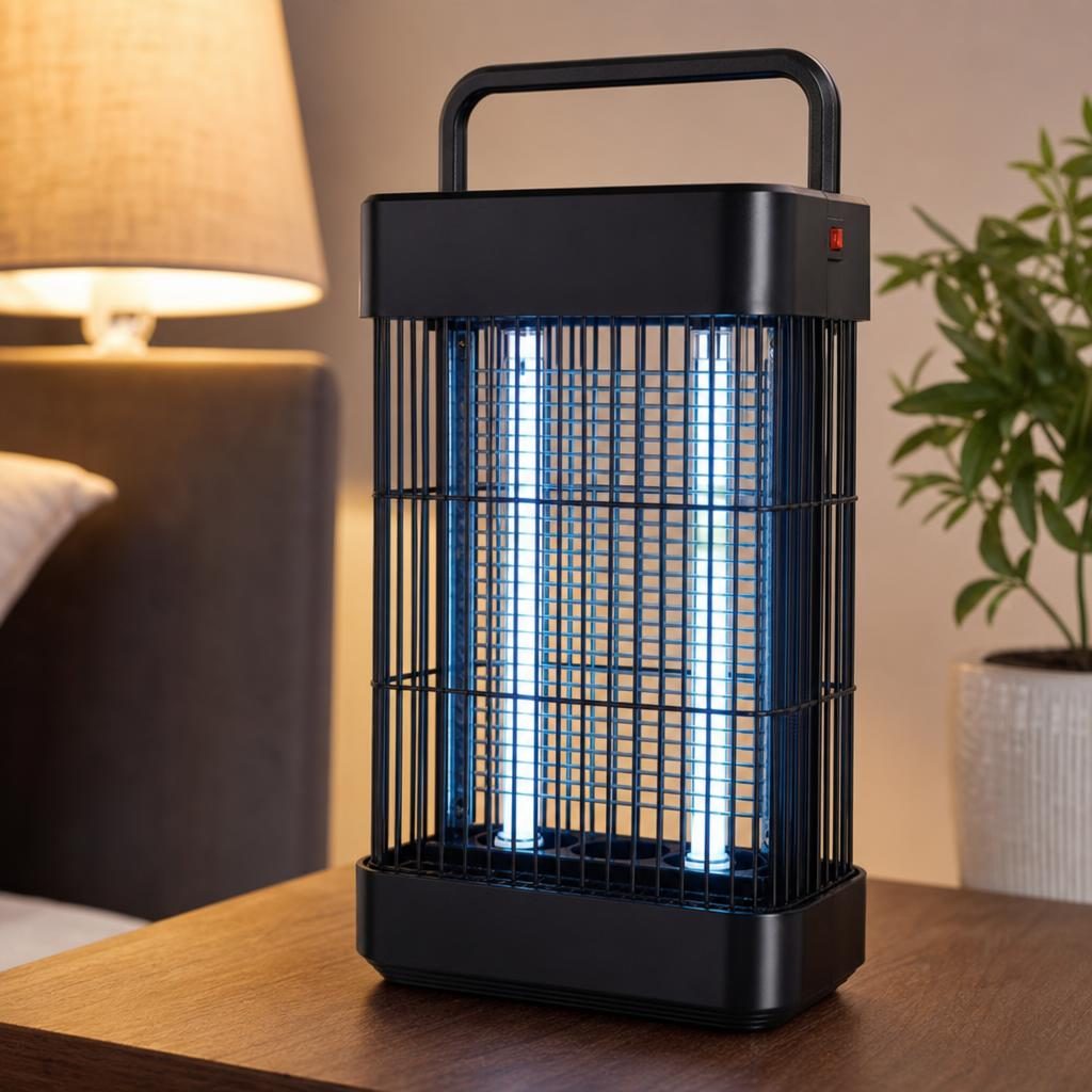 Lampa Anti-Tantari, , Model Practic pentru Utilizare Zilnica, Alimentare Electrica si Design Portabil, Protectie Impotriva Insectelor, Utilizare Practica si Confort Sporit, Ideal pentru Casa, Terasa, Curte, 38.5 x 20.5 cm, Negru 4