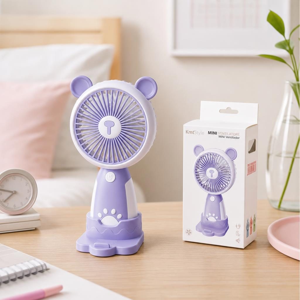 Mini Ventilator Portabil, , Model Compact si Portabil, Alimentare USB 5V, Flux de Aer Racoritor, Utilizare Usoara si Confort in Zilele Calduroase, Ideal pentru Birou, Camera, Masina, Calatorii si Vara, 16.2 x 8.7 cm 5