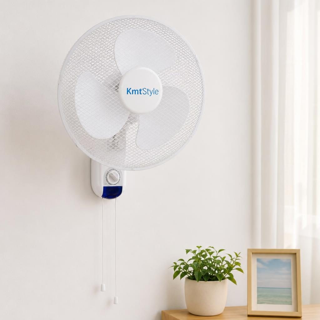 Mini Ventilator de Perete, , Model Compact si Portabil, 45 W, Flux de Aer Racoritor, Utilizare Usoara si Confort in Zilele Calduroase, 46.5 x 43 cm, Alb 4
