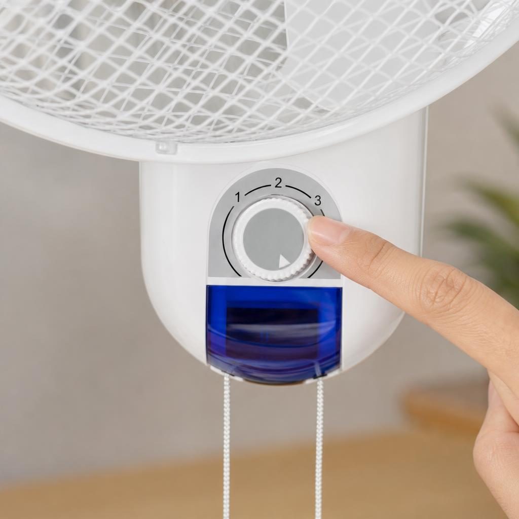 Mini Ventilator de Perete, , Model Compact si Portabil, 45 W, Flux de Aer Racoritor, Utilizare Usoara si Confort in Zilele Calduroase, 46.5 x 43 cm, Alb 3