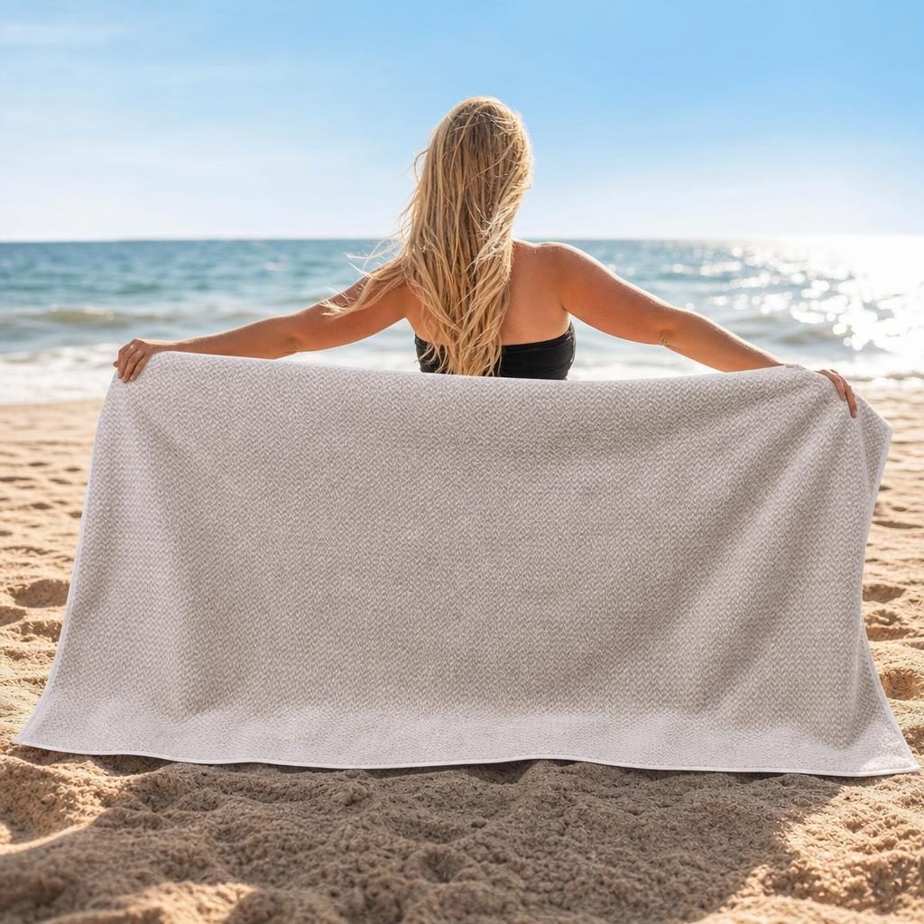 Prosop de Plaja, Flippy, Model Practic pentru Utilizare Zilnica, Material Textil Usor si Absorbant, Uscare Rapida, Atingere Placuta si Confort dupa Baie sau Inot, Ideal pentru Plaja, Picnic, Piscina, Camping si Vacante, Multicolor