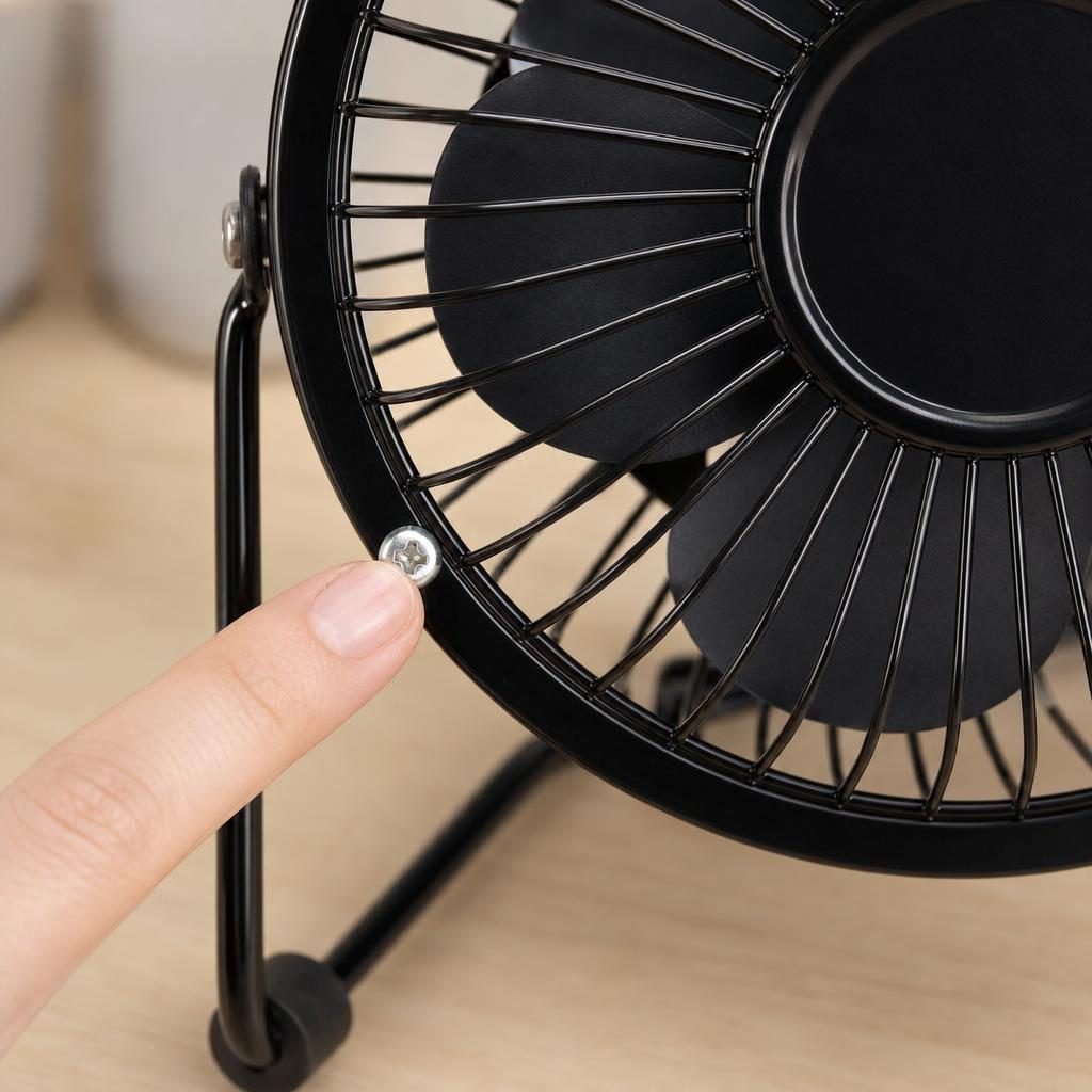 Mini Ventilator Portabil, , Model Compact si Portabil, Alimentare USB 5V, Flux de Aer Racoritor, Utilizare Usoara si Confort in Zilele Calduroase, Ideal pentru Birou, Camera, Masina, Calatorii si Vara, 14 x 14 cm, Negru 4