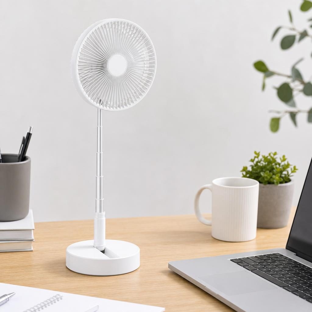 Mini Ventilator Portabil, Flippy, Model Compact si Portabil, Alimentare USB 5V, Flux de Aer Racoritor, Utilizare Usoara si Confort in Zilele Calduroase, Ideal pentru Birou, Camera, Masina, Calatorii si Vara