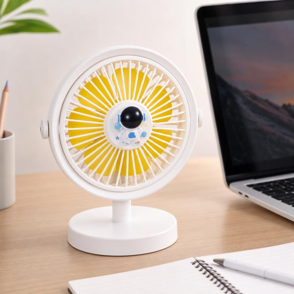 Mini Ventilator Portabil, Flippy, Model Compact si Portabil, Alimentare USB 5V, Flux de Aer Racoritor, Utilizare Usoara si Confort in Zilele Calduroase, Ideal pentru Birou, Camera, Masina, Calatorii si Vara
