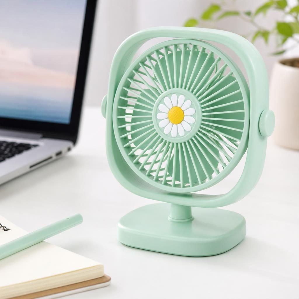 Mini Ventilator Portabil, Flippy, Model Compact si Portabil, Alimentare USB 5V, Flux de Aer Racoritor, Utilizare Usoara si Confort in Zilele Calduroase, Ideal pentru Birou, Camera, Masina, Calatorii si Vara