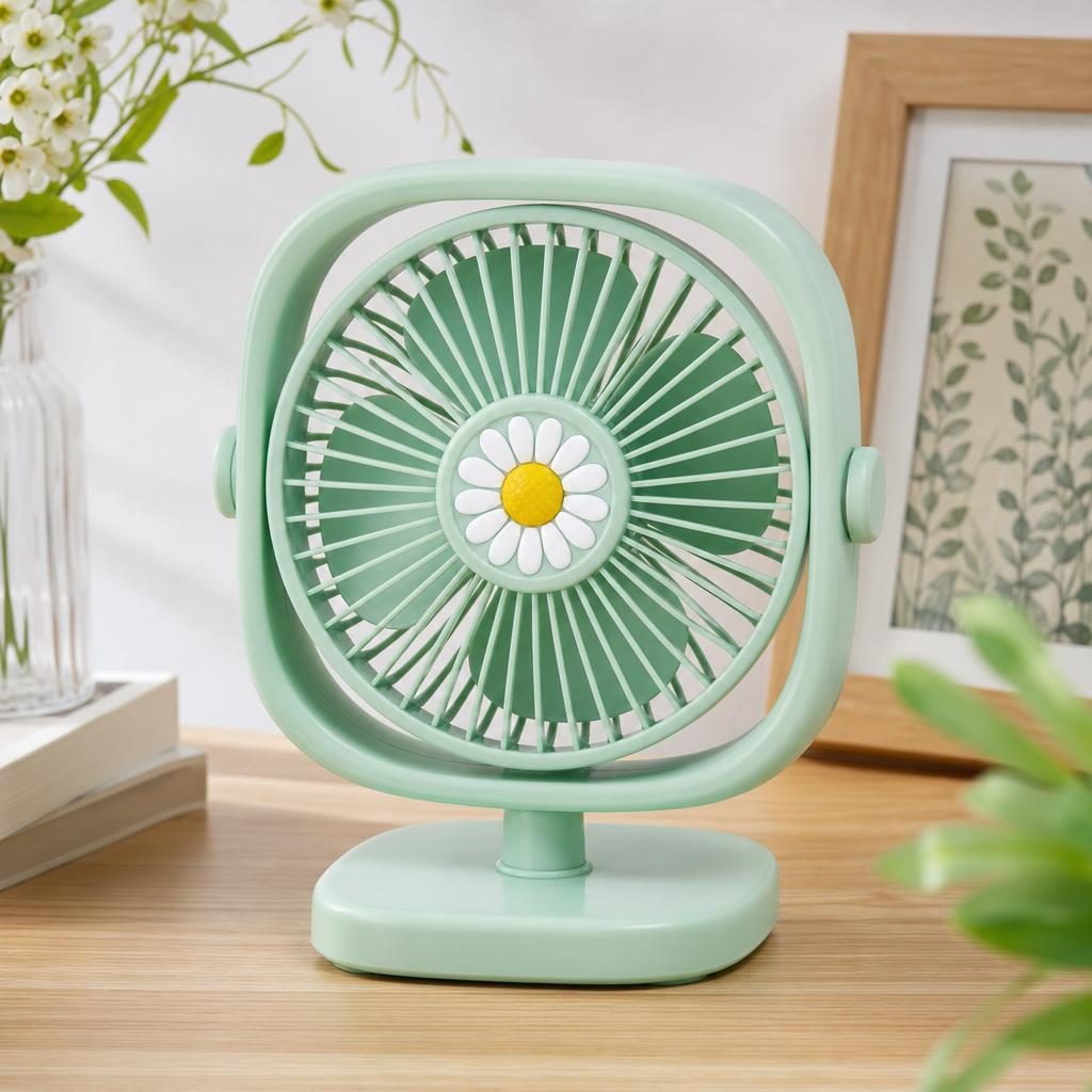 Mini Ventilator Portabil, Flippy, Model Compact si Portabil, Alimentare USB 5V, Flux de Aer Racoritor, Utilizare Usoara si Confort in Zilele Calduroase, Ideal pentru Birou, Camera, Masina, Calatorii si Vara