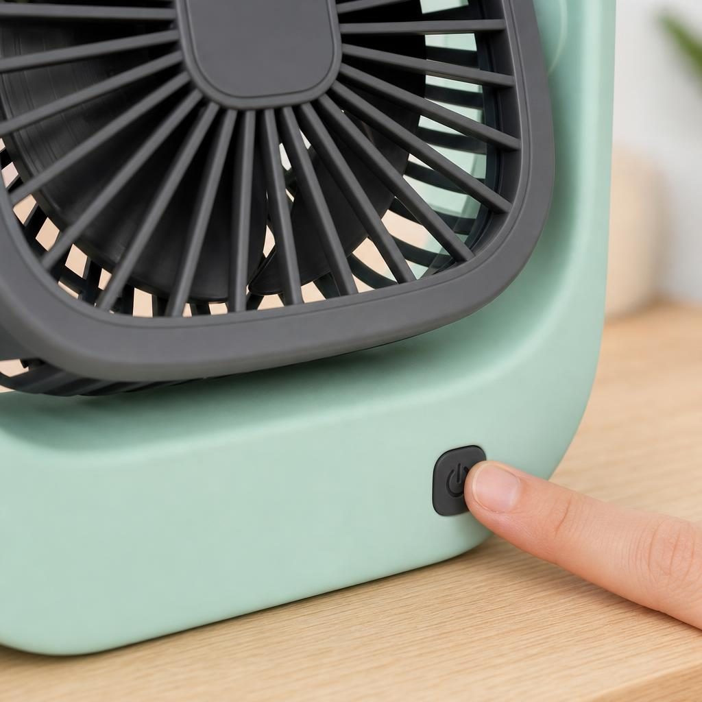 Mini Ventilator Portabil, Flippy, Model Compact si Portabil, Alimentare USB 5V, Flux de Aer Racoritor, Utilizare Usoara si Confort in Zilele Calduroase, Ideal pentru Birou, Camera, Masina, Calatorii si Vara