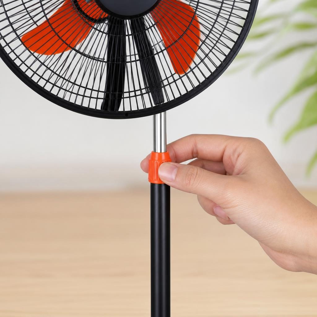 Ventilator Portabil, , Model Compact si Portabil, Cablu de Alimentare , 129x48 cm, Flux de Aer Racoritor, Utilizare Usoara si Confort in Zilele Calduroase, Negru 3