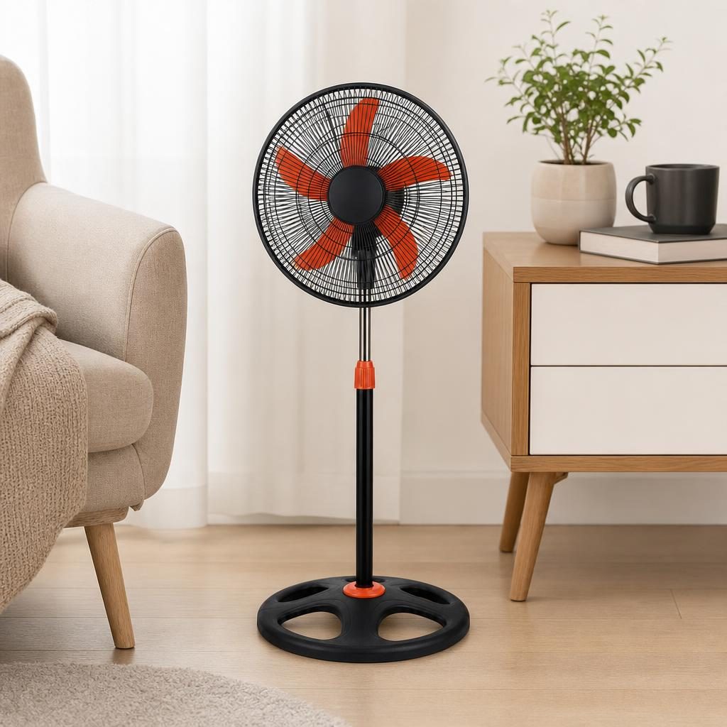 Ventilator Portabil, , Model Compact si Portabil, Cablu de Alimentare , 129x48 cm, Flux de Aer Racoritor, Utilizare Usoara si Confort in Zilele Calduroase, Negru 4