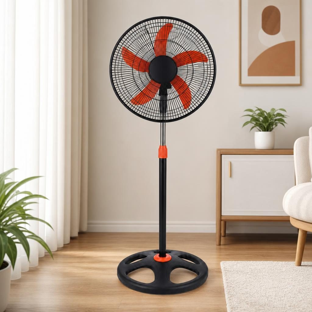 Ventilator Portabil, , Model Compact si Portabil, Cablu de Alimentare , 129x48 cm, Flux de Aer Racoritor, Utilizare Usoara si Confort in Zilele Calduroase, Negru 5