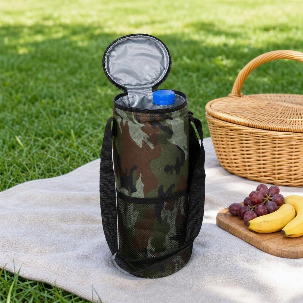 Geanta Termoizolanta Portabila, , Dimensiune 2 L, Compartiment Izolat pentru Alimente si Bauturi, Inchidere cu Fermoar, Manere Rezistente, Ideala pentru Picnic, Plaja si Calatorii 3