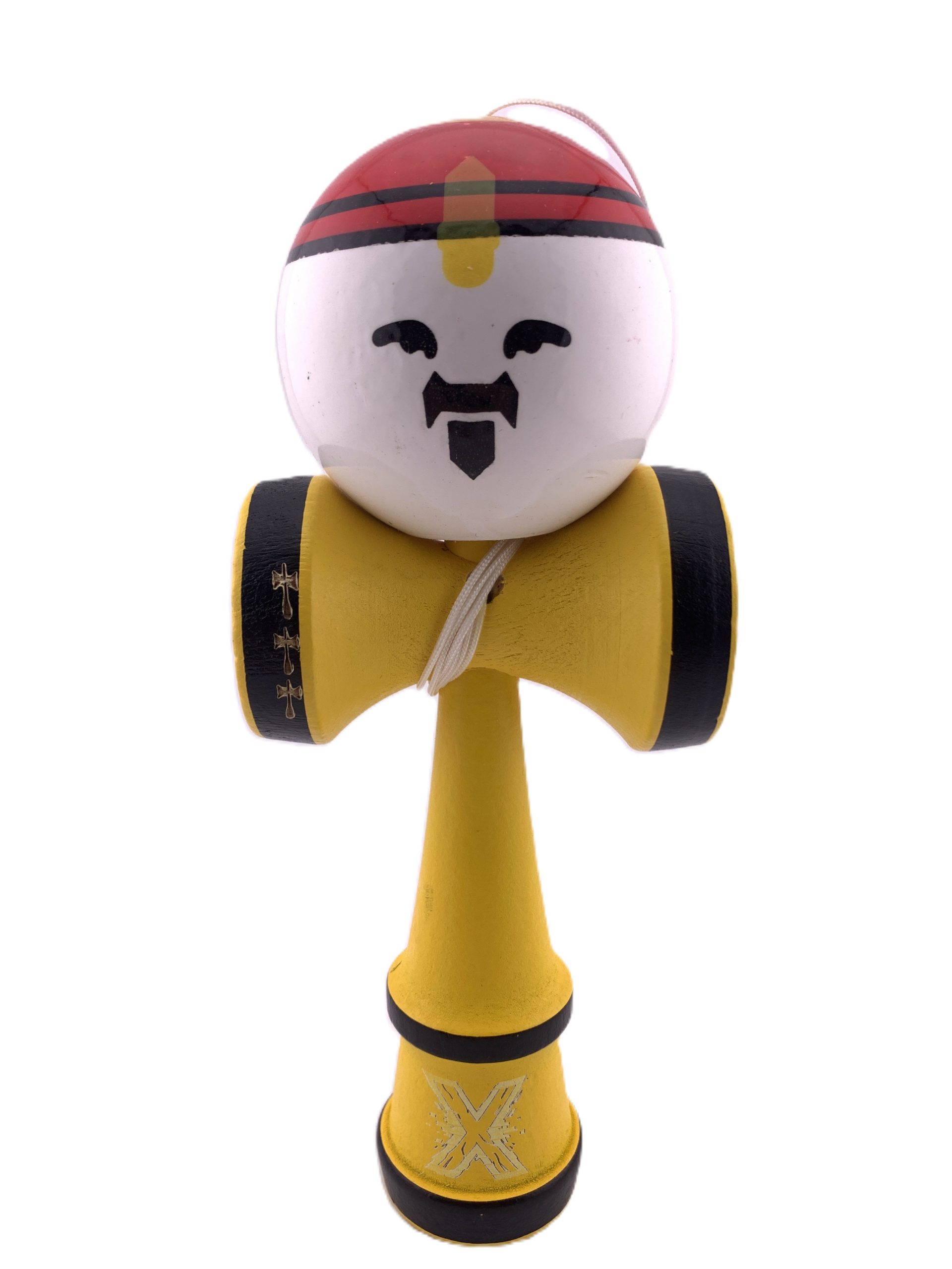 RESIGILAT - Kendama X Originala, Profesionala, Flippy, Big Cups V2, Model Rege Super Sticky Legendary Cupe Mari, Rulment Metalic cu Ata 55 cm, Maner