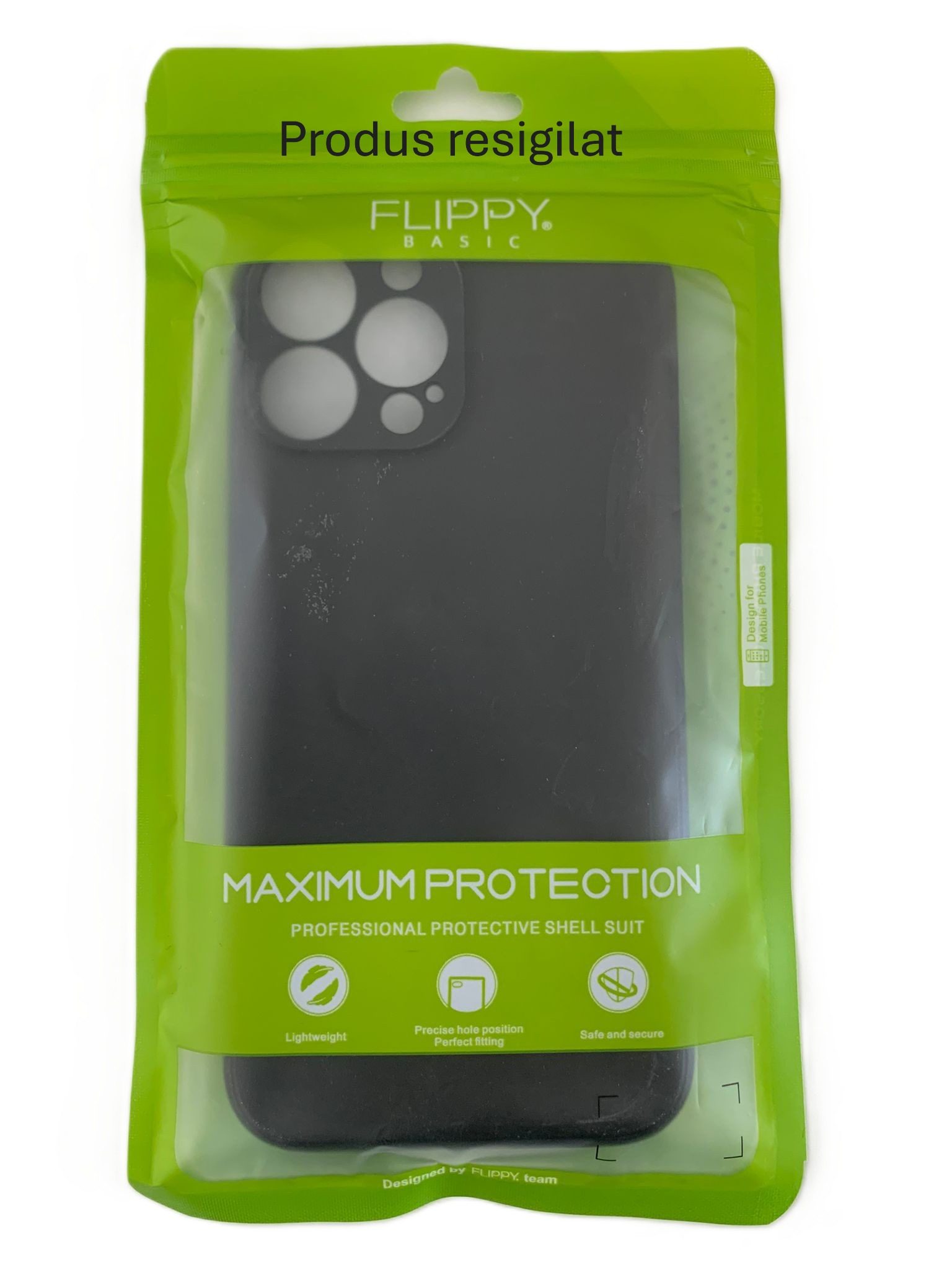 RESIGILAT - Husa protectie Flippy compatibila cu Apple iPhone 13 Pro Max Matte Tpu Negru Mat