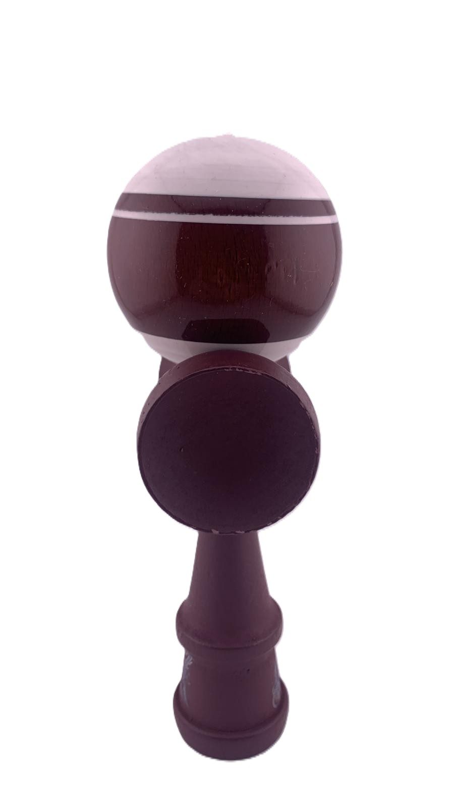 RESIGILAT - Kendama X Originala, Profesionala, Flippy, Super Sticky Legendary, Rulment Metalic cu Ata 55 cm, Alb/Maro