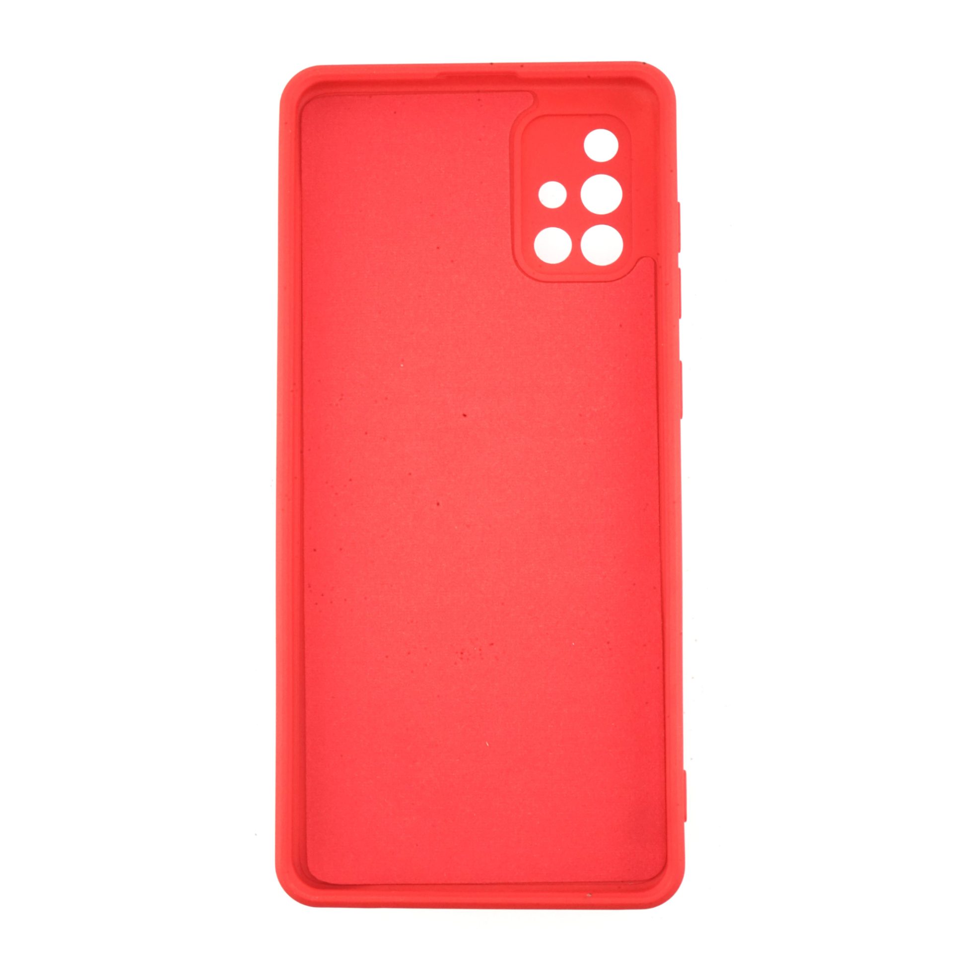 Husa protectie Flippy compatibila cu Samsung Galaxy A71 Liquid Silicone Ring cu suport rotativ Rosu