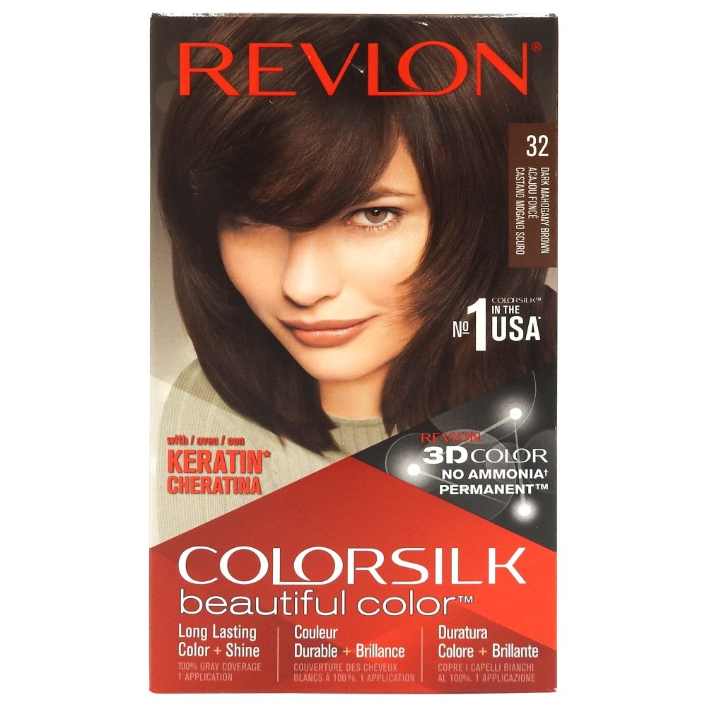 Vopsea pentru Par, Revlon Color Silk, 32 Dark Magahony Brown