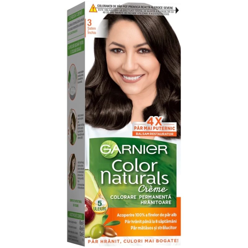 Vopsea pentru Par, Garnier Color Naturals, 3 Saten Inchis 1