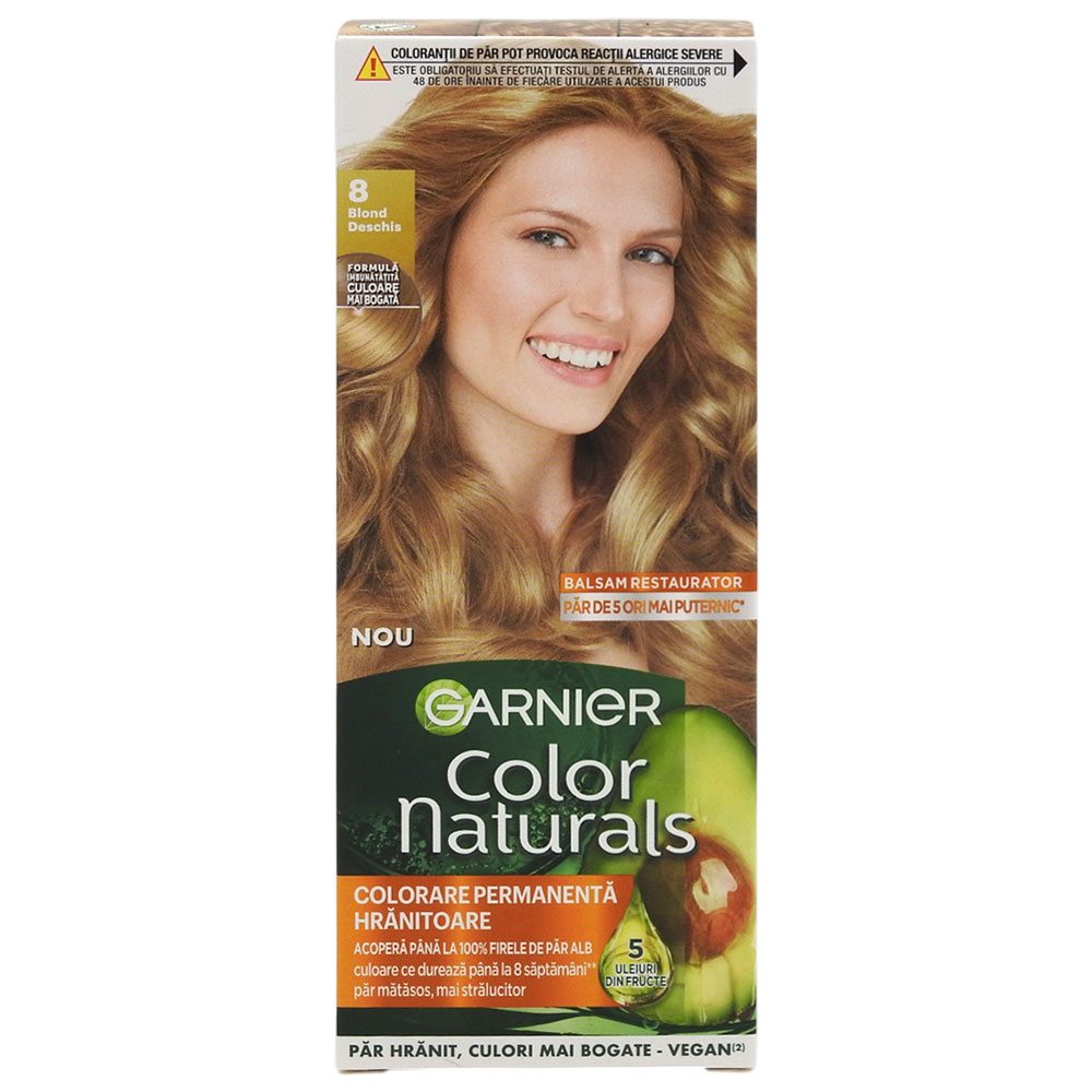 Vopsea pentru Par, Garnier Color Naturals, 8 Blond Deschis 1