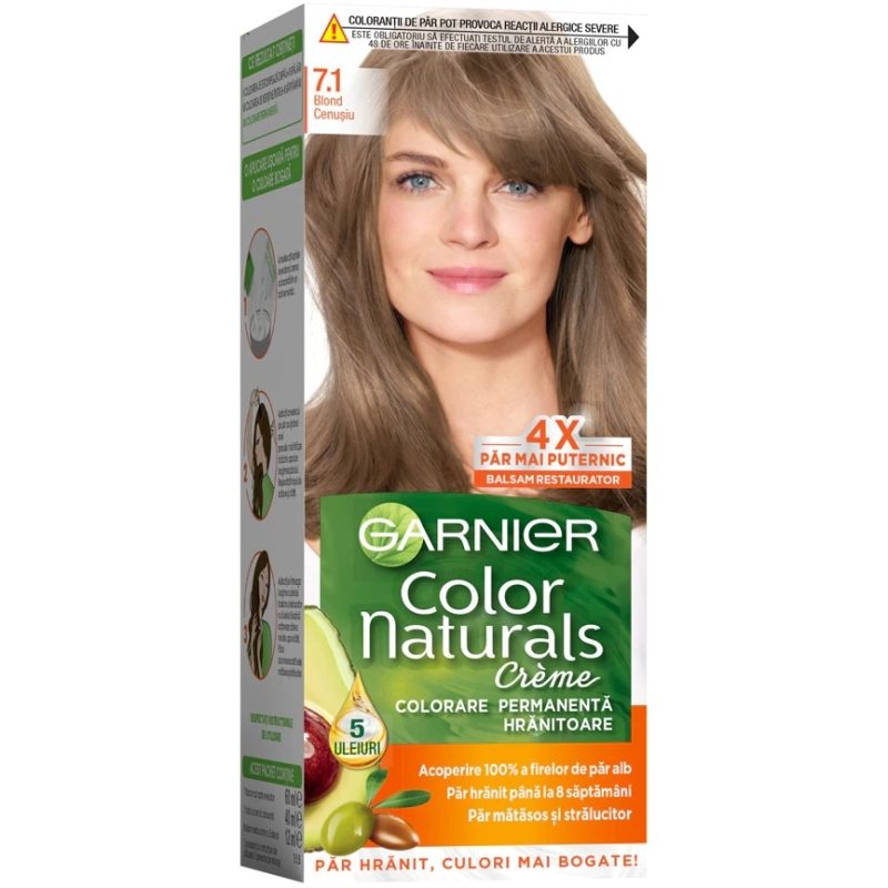 Vopsea pentru Par, Garnier Color Naturals, 7/1 Blond Cenusiu 1