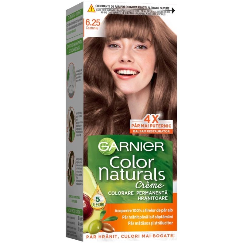 Vopsea pentru Par, Garnier Color Naturals, 6/25 Castaniu 1