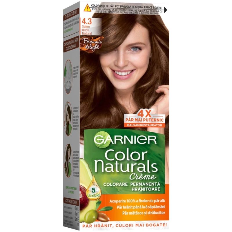 Vopsea pentru Par, Garnier Color Naturals, 4/3 Saten Auriu 1