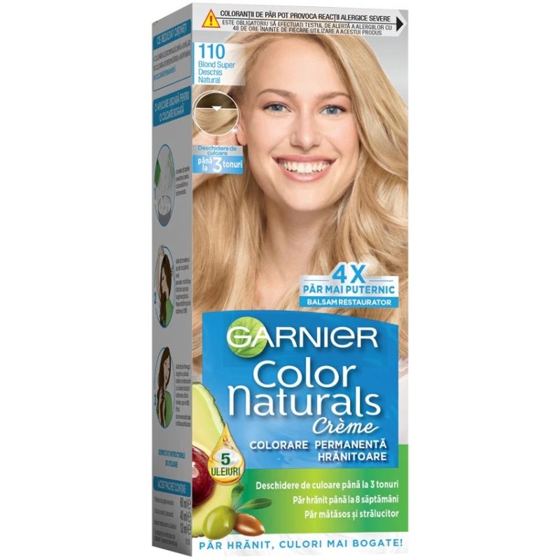 Vopsea pentru Par, Garnier Color Naturals, 110 Blond Natural Super Deschis 1