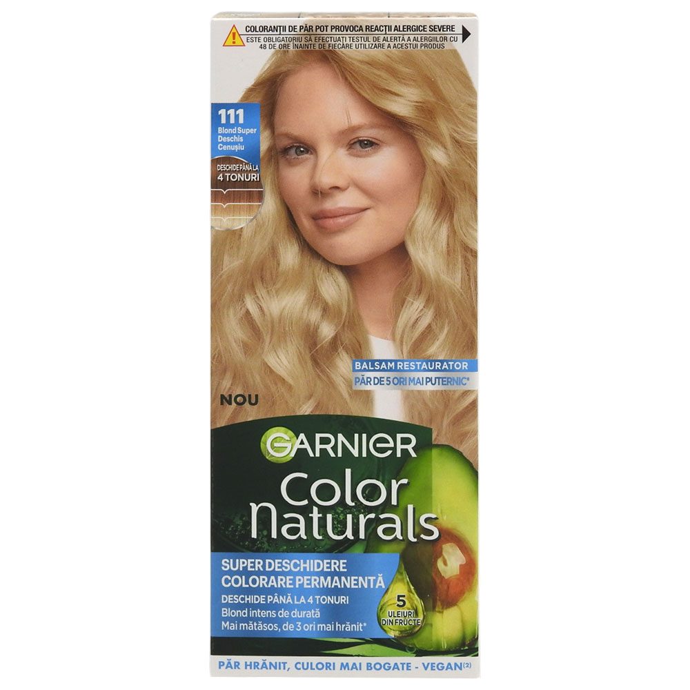 Vopsea pentru Par, Garnier Color Naturals, 111 Blond Super Deschis Cenusiu 1