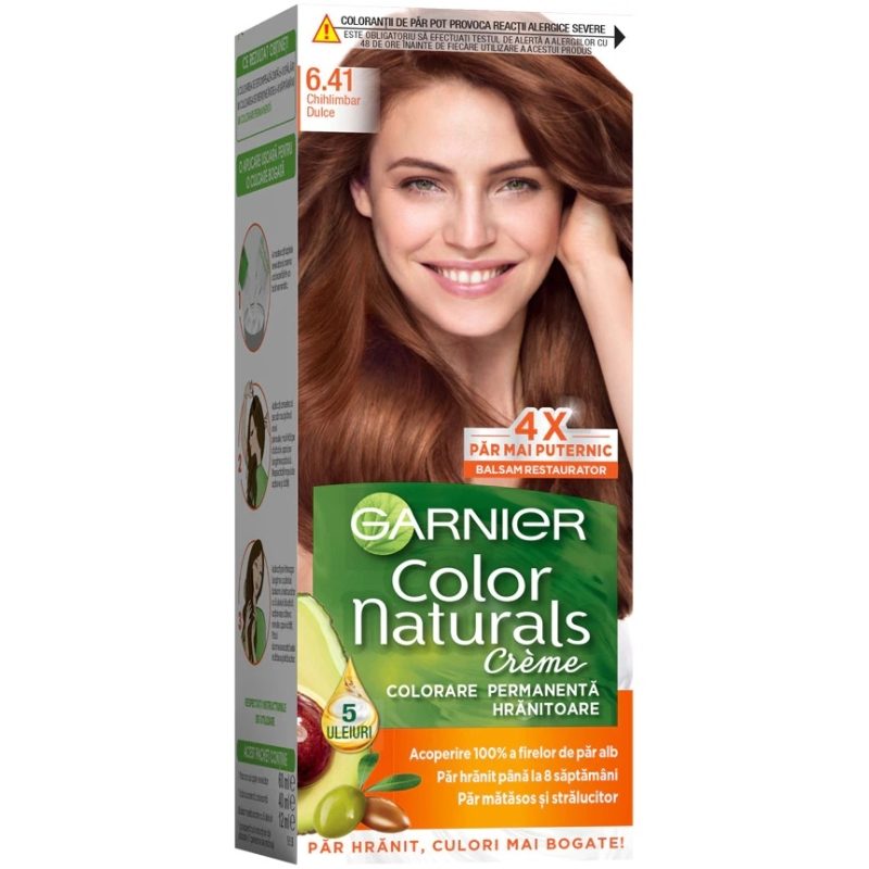Vopsea pentru Par, Garnier Color Naturals, 6/41 Nuanta de Chihlimbar Dulce 1