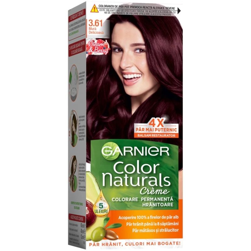 Vopsea pentru Par, Garnier Color Naturals, 3.61 Mura Delicioasa 1