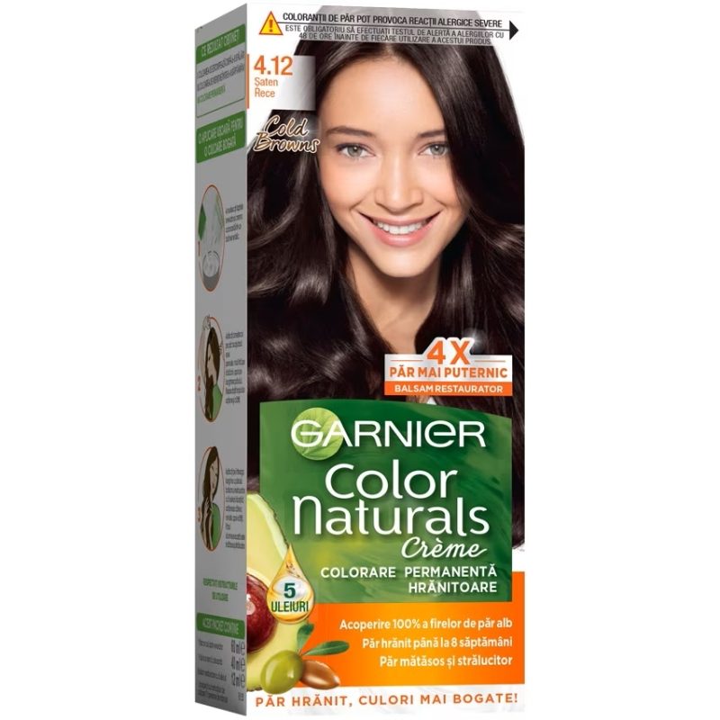 Vopsea pentru Par, Garnier Color Naturals, 4.12 Saten Rece 1