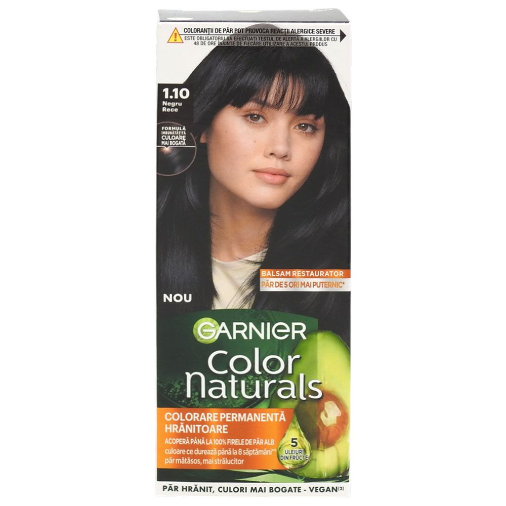 Vopsea pentru Par, Garnier Color Naturals, 1.1 Negru Rece 1