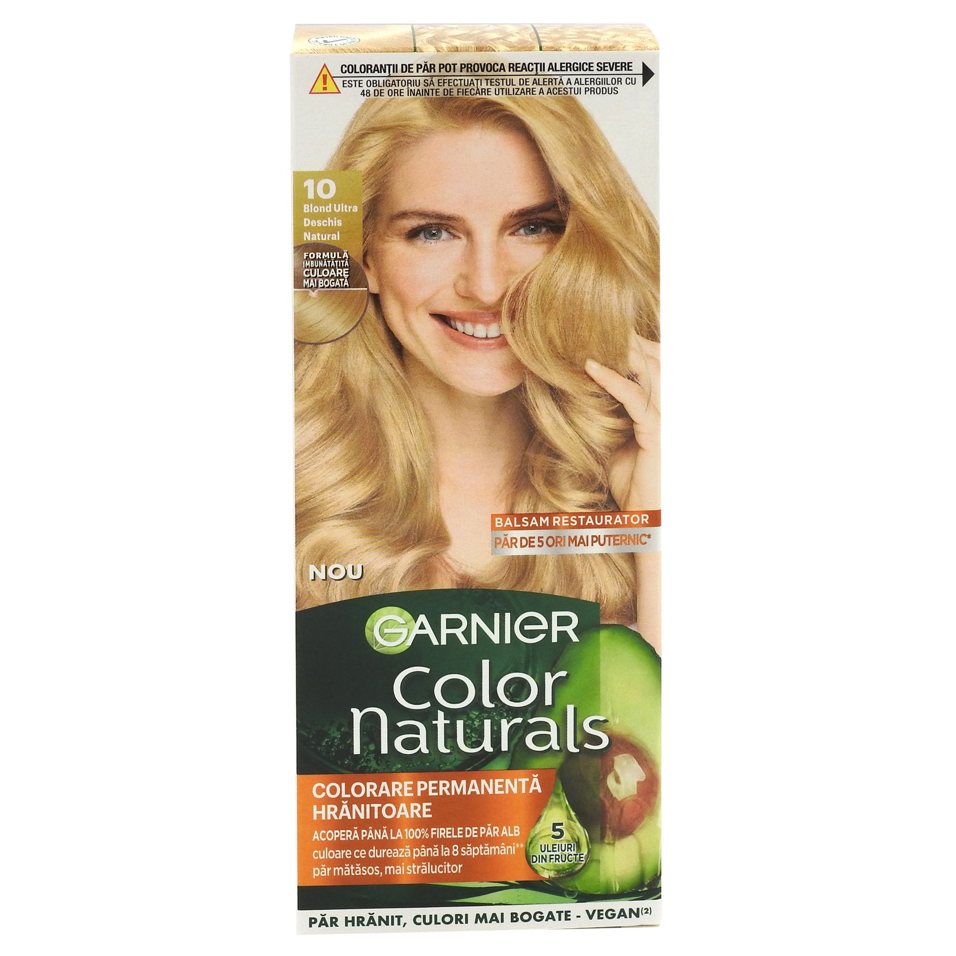 Vopsea pentru Par, Garnier Color Naturals, 10 Blond Ultra Dechis Natural 1