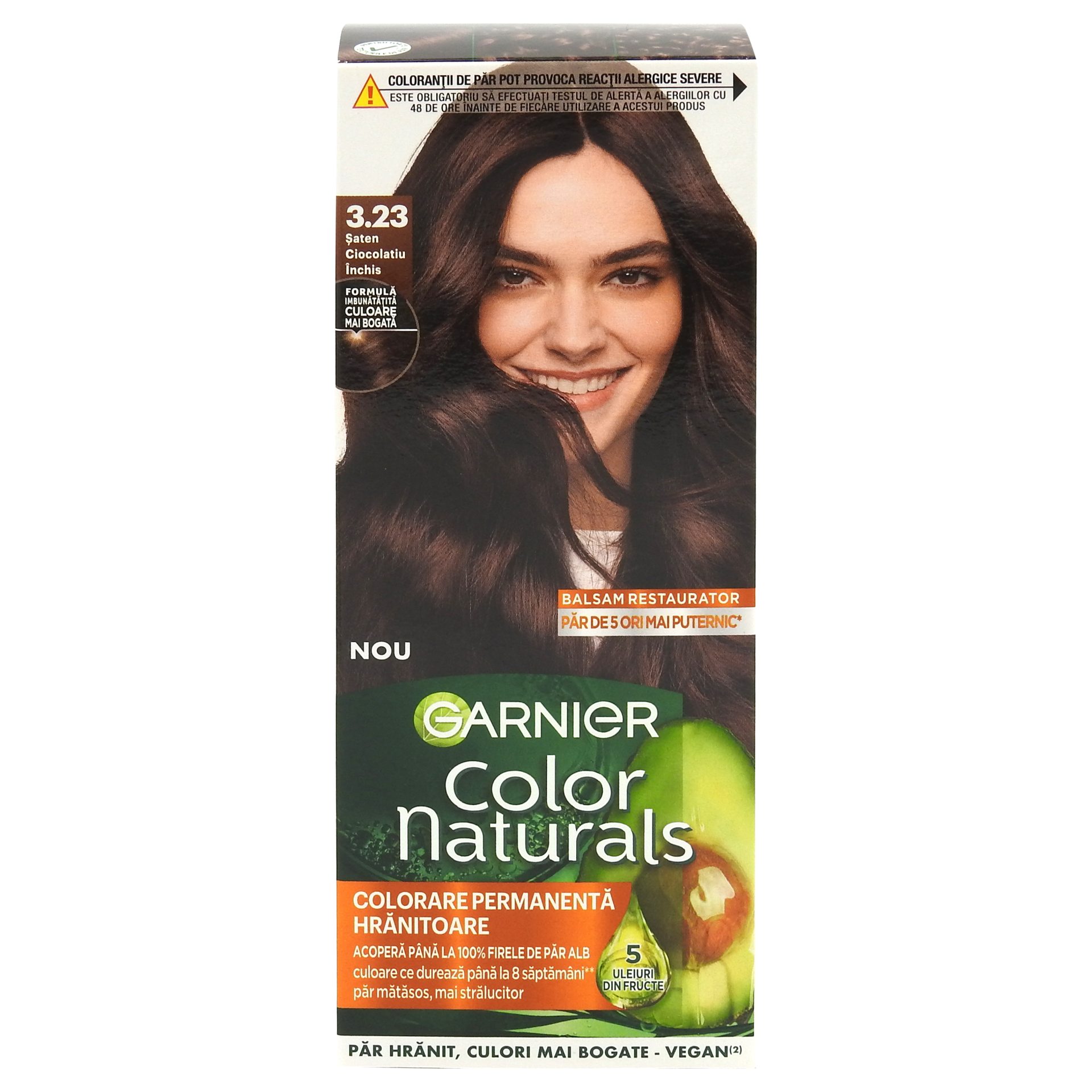 Vopsea pentru Par, Garnier Color Naturals, 3.23 Saten Ciocolatiu Inchis 1