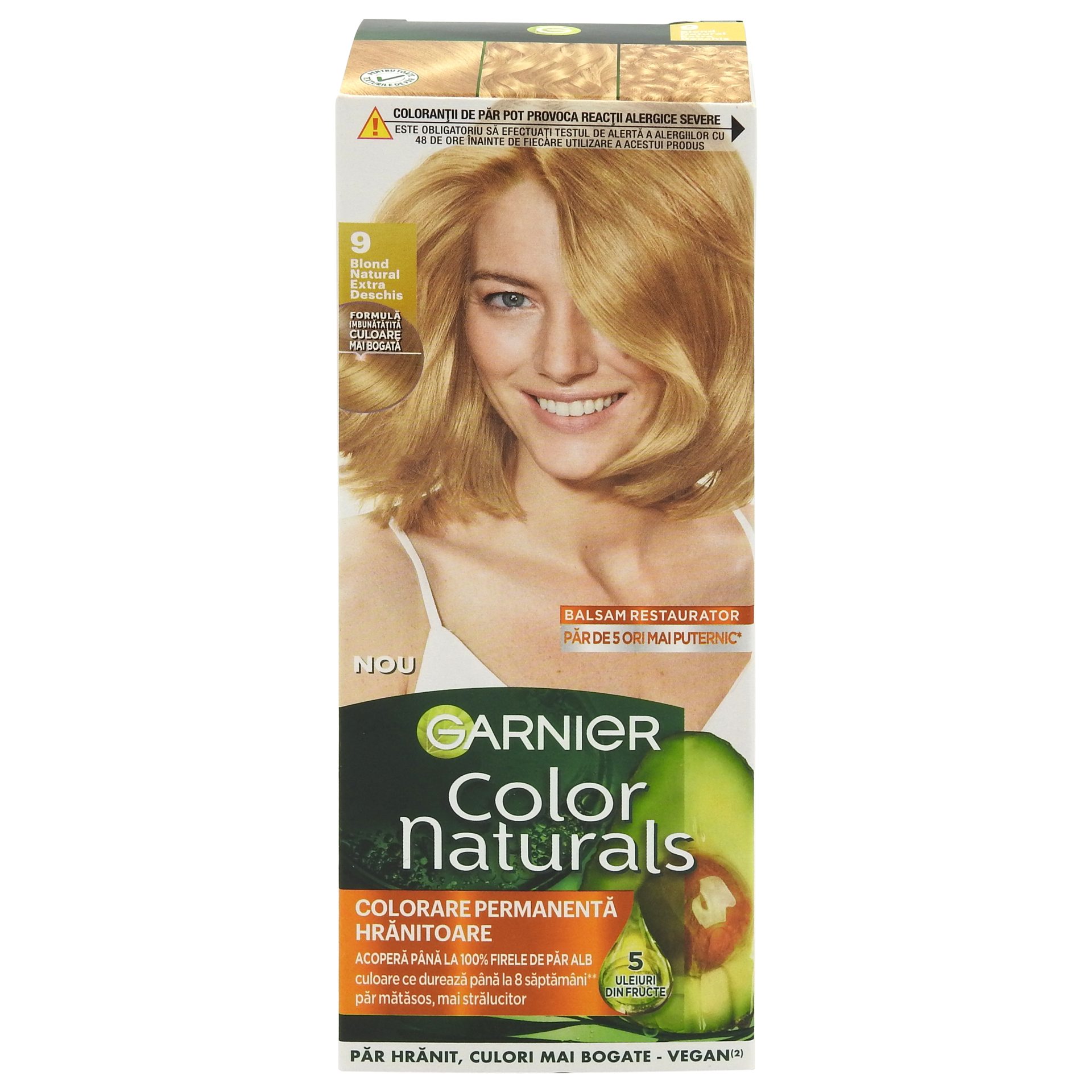 Vopsea pentru Par, Garnier Color Naturals, 9 Blond Natural Extra Deschis 1
