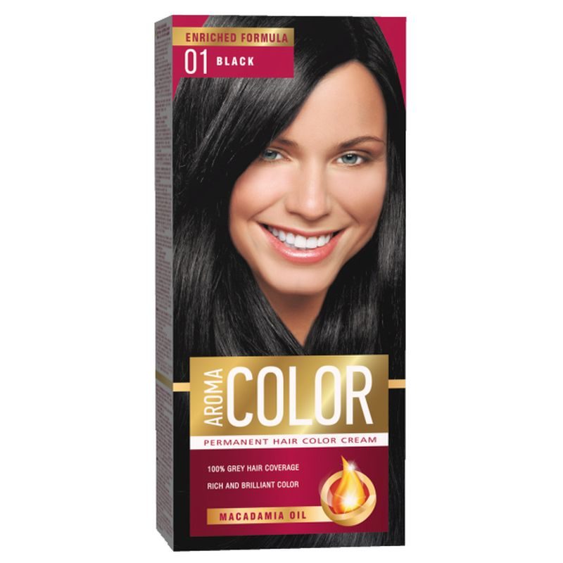 Vopsea pentru Par, Aroma Color, 01 Black 1