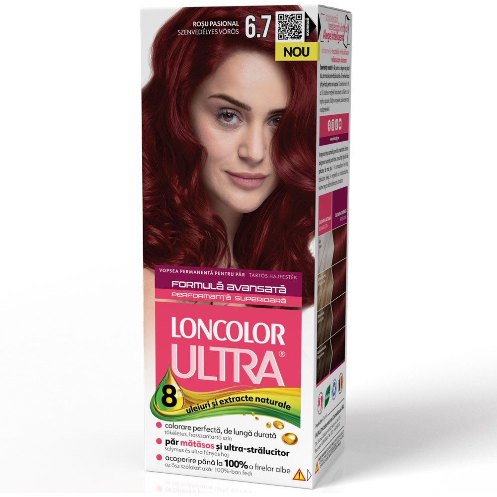 Vopsea pentru Par, Loncolor Ultra, 6/7 Rosu Pasional 1