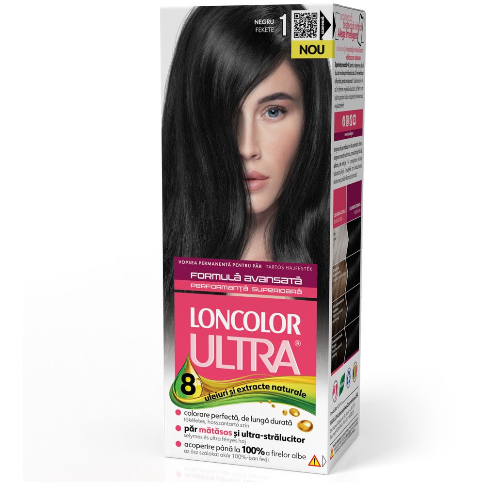 Vopsea pentru Par, Loncolor Ultra, 1 Negru 1