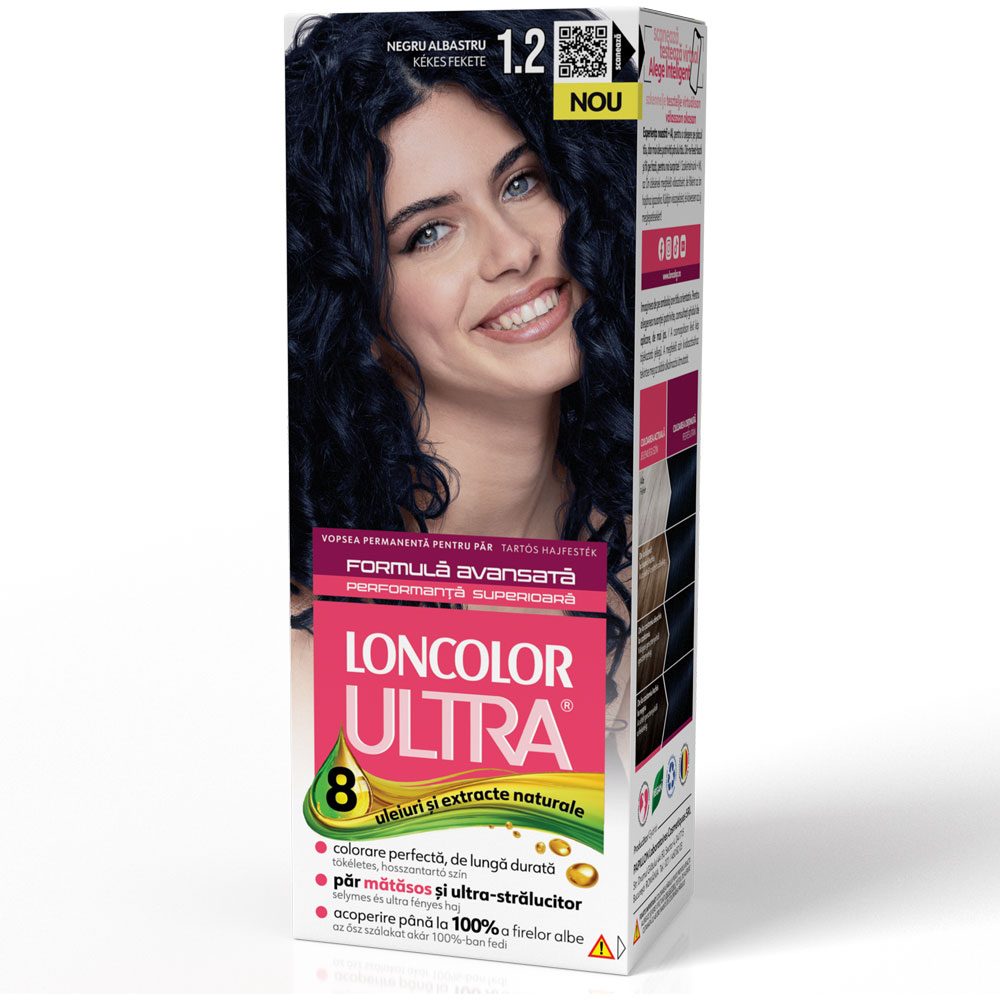 Vopsea pentru Par, Loncolor Ultra, 1/2 Negru Albastru 1