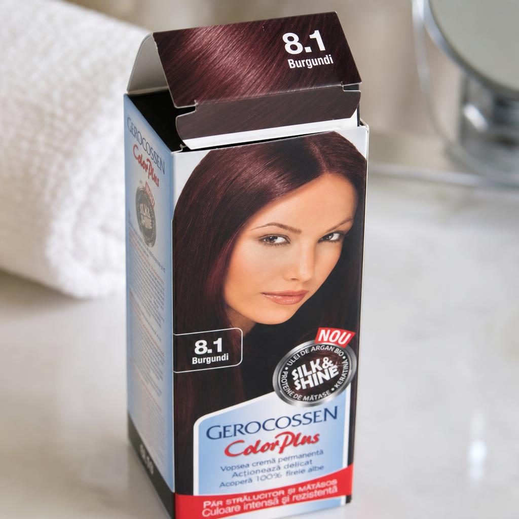 Vopsea pentru Par, Gerocossen Color plus, 8/1 Burgundi