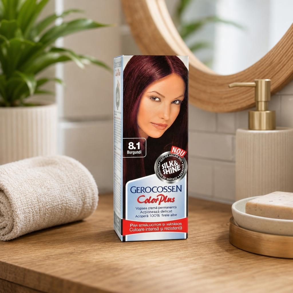 Vopsea pentru Par, Gerocossen Color plus, 8/1 Burgundi