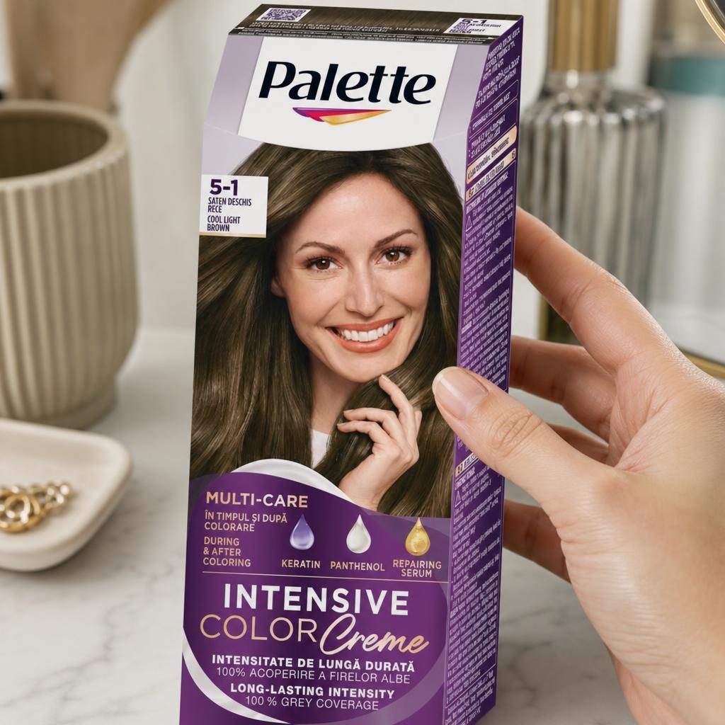 Vopsea pentru Par, Palette Icc, 5-1 Saten Deschis Rece