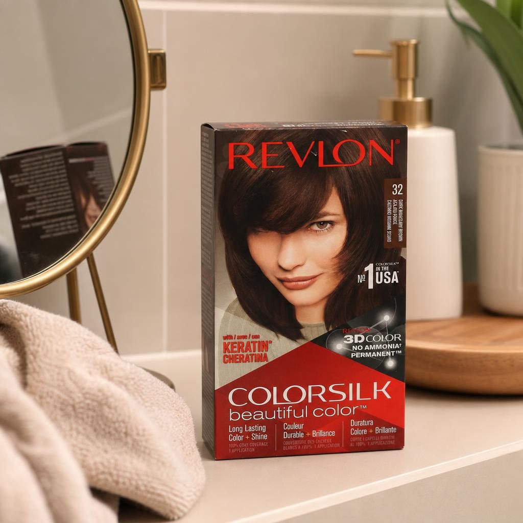 Vopsea pentru Par, Revlon Color Silk, 32 Dark Magahony Brown