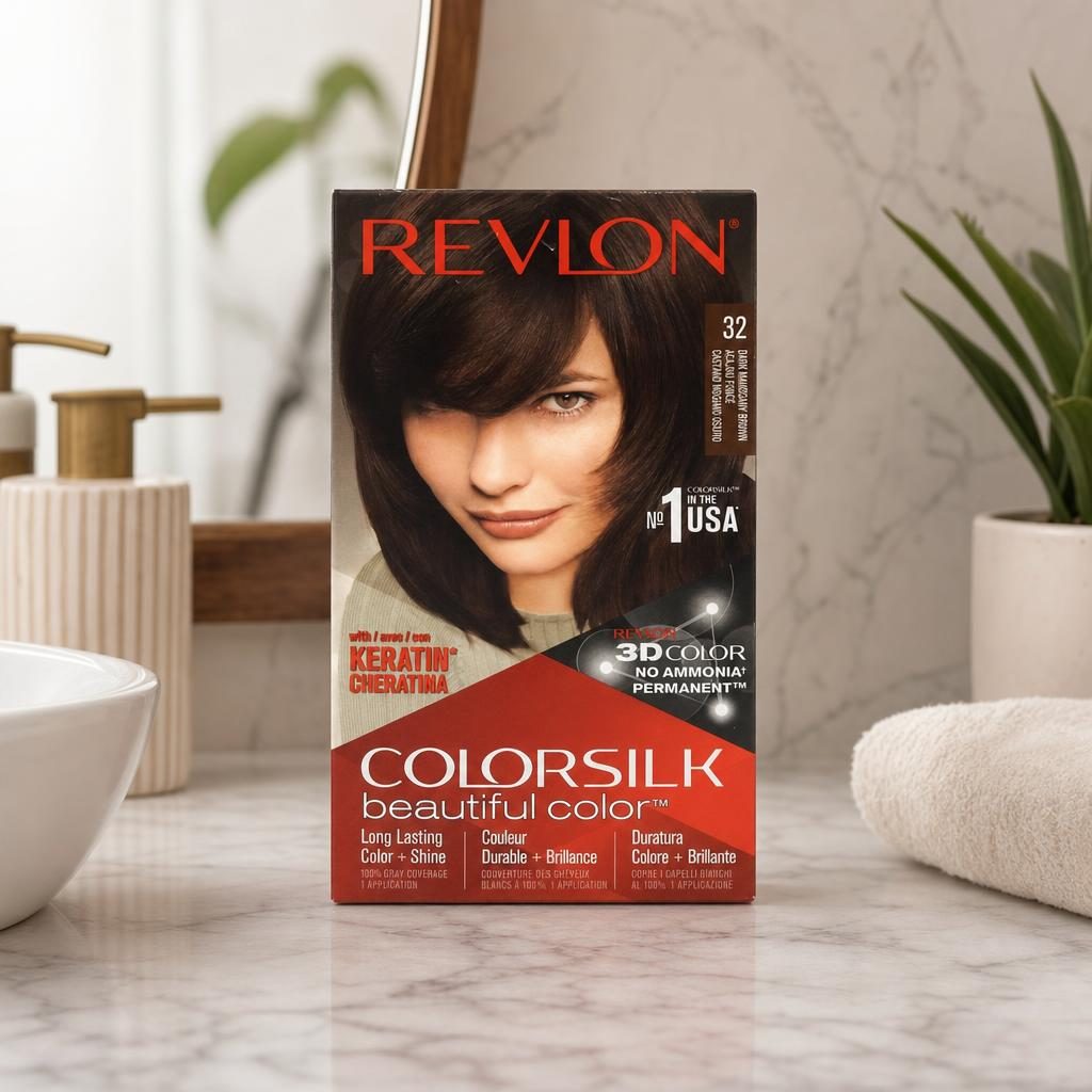 Vopsea pentru Par, Revlon Color Silk, 32 Dark Magahony Brown