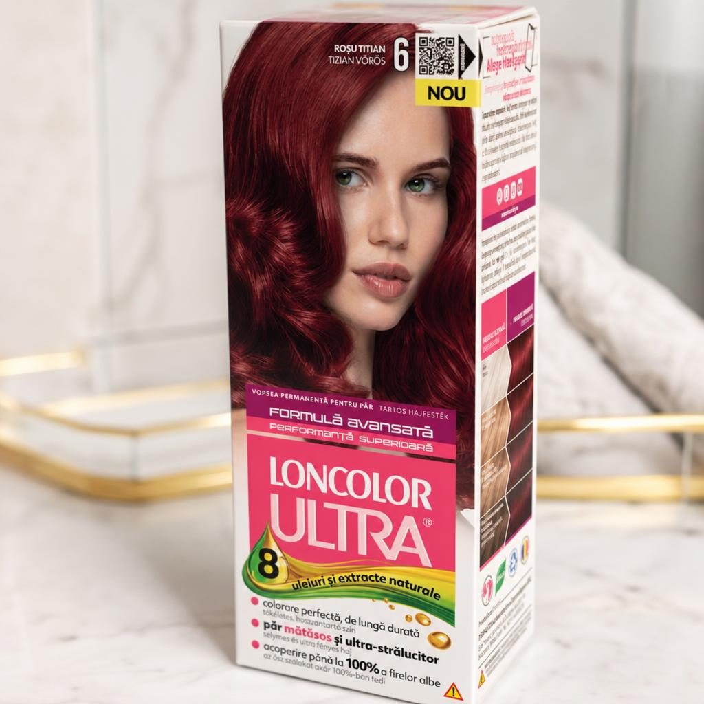 Vopsea pentru Par, Loncolor Ultra, 6 Rosu Titian